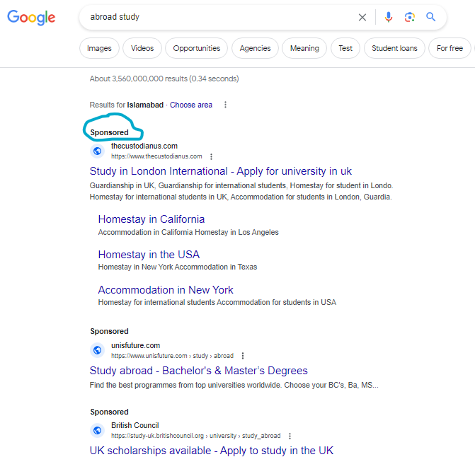 digital marketing for abroad study